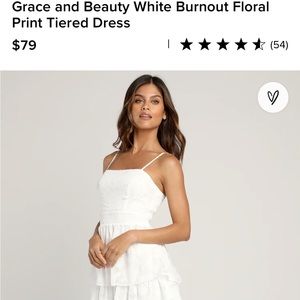 Grace and Beauty White Burnout Floral Print Tiered Dress Lulus